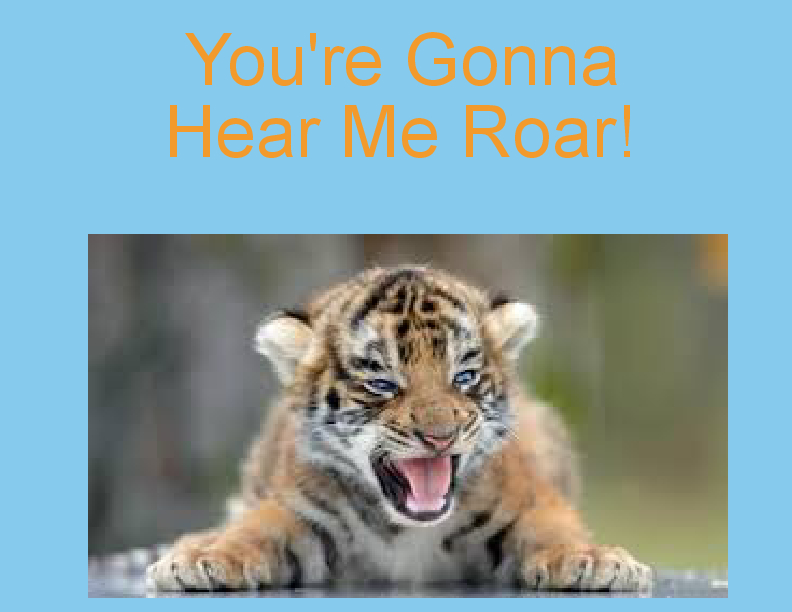 You're Gonna Hear Me Roar | Book 378392
