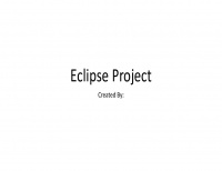 Eclipse Project IEP 2016