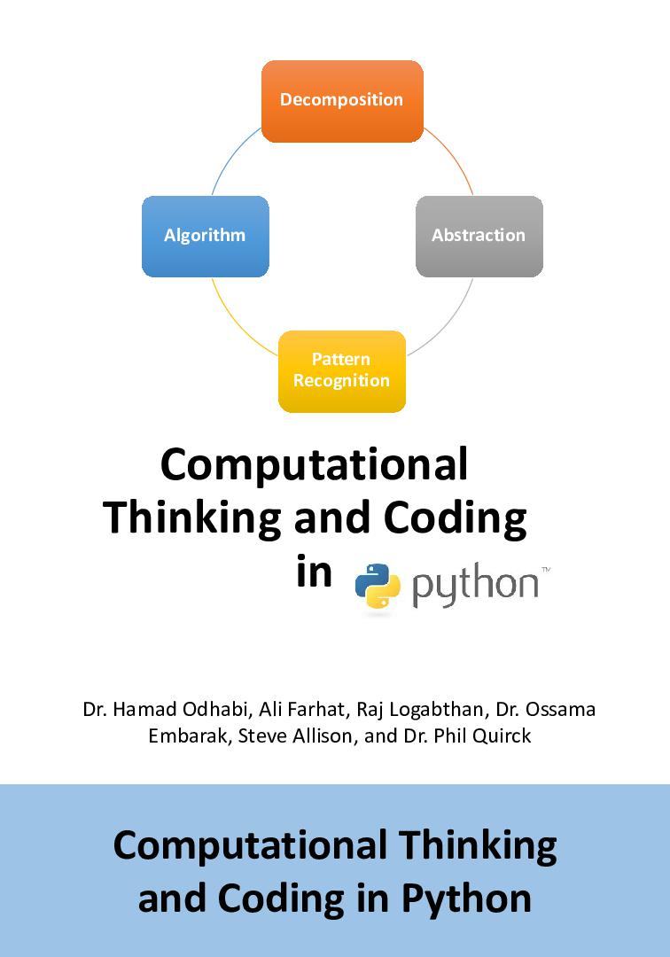 Computational Thinking and Coding in Python Book 764308